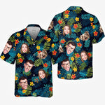 Custom Photo Tropical Vibes Only - Family Personalized Face Custom Unisex Hawaiian Shirt - Gift For Family, Dog Lovers, Pet Lovers