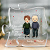 The Missing Piece To My Heart - Couple Personalized Custom Puzzle Shaped Acrylic Plaque - Gift For Husband Wife, Anniversary