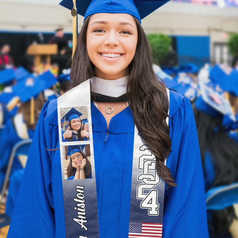We Did It Class Of 2024 - Personalized Custom Graduation Stole - Upload Image, Graduation Gift