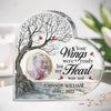 Custom Photo Forever In Our Hearts - Memorial Personalized Custom Heart Shaped Acrylic Plaque - Sympathy Gift For Family Members