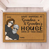 No Place Like Grandma & Grandpa's House - Family Personalized Custom Decorative Mat - Gift For Family Members