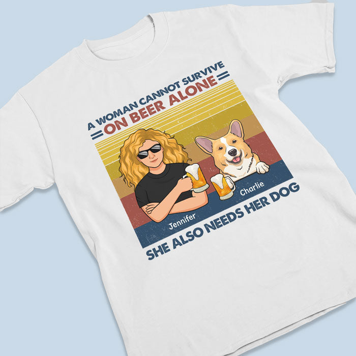 We Can't Survive Alone, We Need Dogs - Dog Personalized Custom Unisex T-shirt, Hoodie, Sweatshirt - Gift For Pet Owners, Pet Lovers