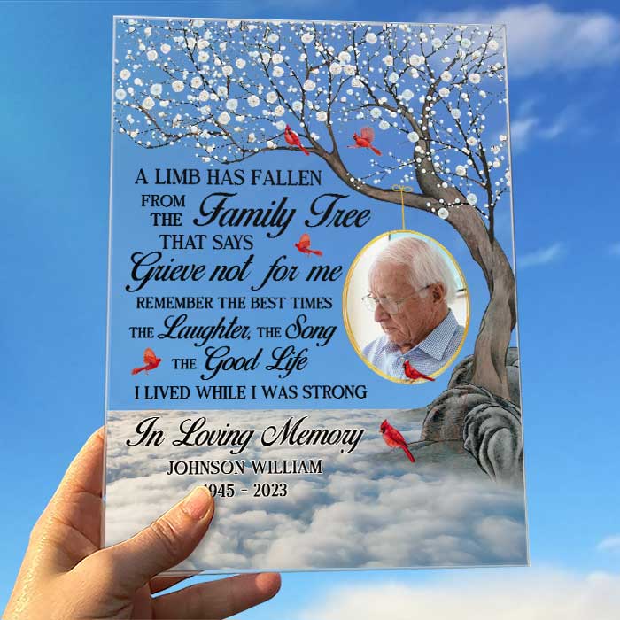 Custom Photo Remember The Best Times - Memorial Personalized Custom Rectangle Shaped Acrylic Plaque - Sympathy Gift, Gift For Family Members
