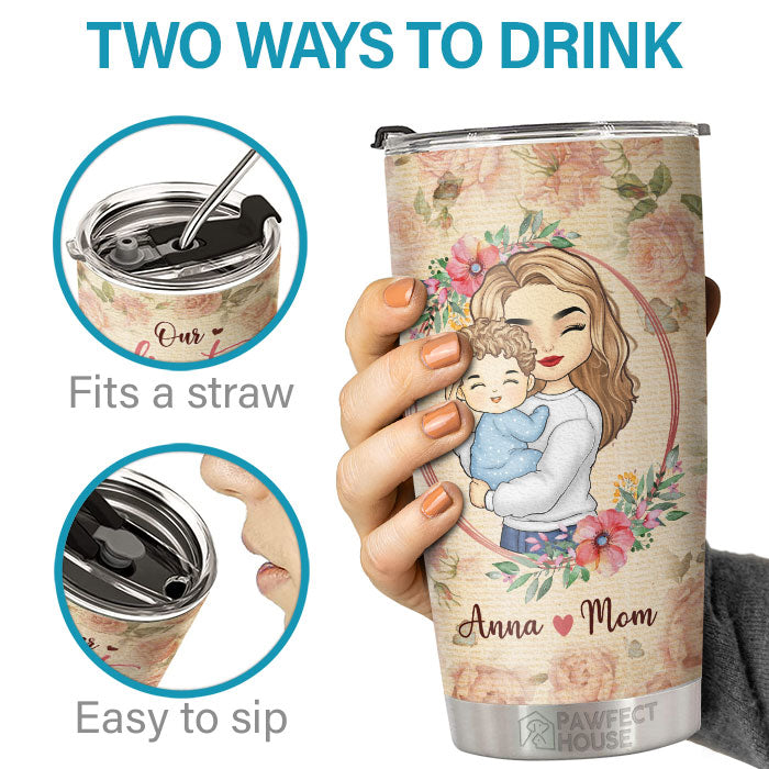 Our First Mother's Day Together - Family Personalized Custom Tumbler - Mother's Day, Birthday Gift For First Mom