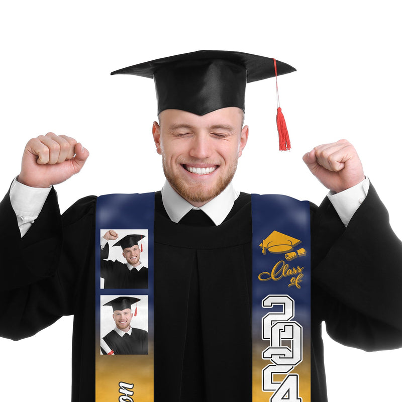 We Did It Class Of 2024 - Personalized Custom Graduation Stole - Upload Image, Graduation Gift