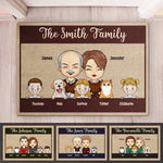 These Cool Kids & Furry Pets Mean The World To Us - Family Personalized Custom Decorative Mat - Gift For Couples, Pet Owners, Pet Lovers
