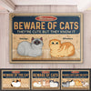 Beware, Guard Cats Are On Duty - Cat Personalized Custom Decorative Mat - Gift For Pet Owners, Pet Lovers