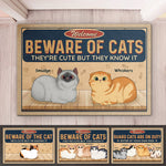 Beware, Guard Cats Are On Duty - Cat Personalized Custom Decorative Mat - Gift For Pet Owners, Pet Lovers