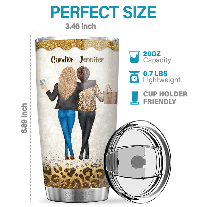 We're More Than Just Friends - Bestie Personalized Custom Tumbler - Gift For Best Friends, BFF, Sisters