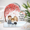 Together, We Make A Family - Family Personalized Custom Heart Shaped Acrylic Plaque - Gift For Family Members