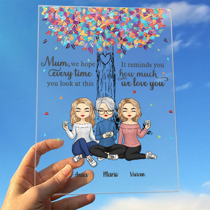 To Us You Are The World - Family Personalized Custom Acrylic Plaque - Mother's Day, Birthday Gift For Mom