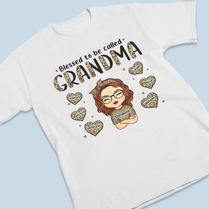 Blessed To Be A Grandma - Family Personalized Custom Unisex T-shirt, Hoodie, Sweatshirt - Mother's Day, Birthday Gift For Grandma