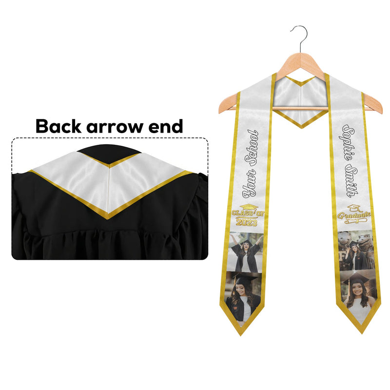 Proud To Be A New Graduate - Personalized Custom Graduation Stole - Upload Image, Graduation Gift