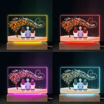 Mother And Daughters Forever Linked Together - Family Personalized Custom Rectangle Shaped 3D LED Light - Mother's Day, Birthday Gift For Mom