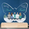 Your Wings Were Ready But My Heart Was Not - Memorial Personalized Custom Butterfly Shaped 3D LED Light - Sympathy Gift, Gift For Family Members