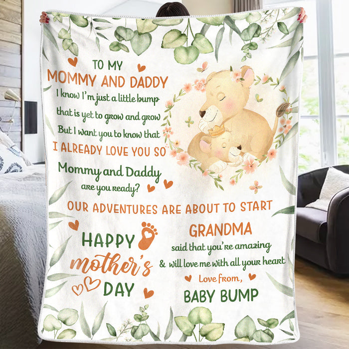 I Already Love You - Family Personalized Custom Baby Blanket - Baby Shower Gift, Gift For First Mom