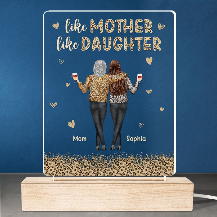 First Our Mother, Forever Our Friend - Family Personalized Custom Rectangle Shaped 3D LED Light - Mother's Day, Birthday Gift For Mom