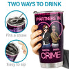 Bestie Neon Partners In Crime - Bestie Personalized Custom Tumbler - Gift For Best Friends, BFF, Sisters
