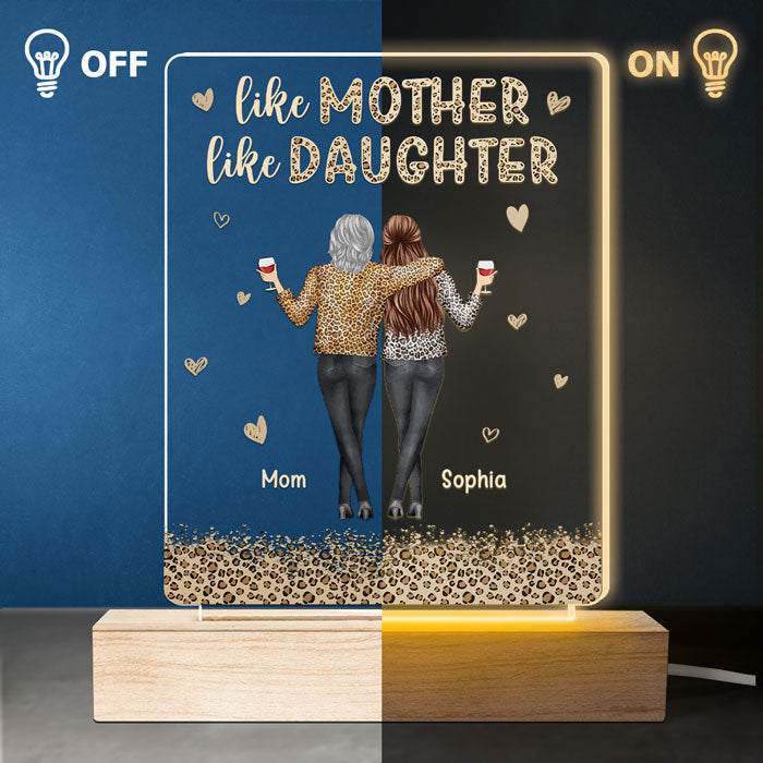 First Our Mother, Forever Our Friend - Family Personalized Custom Rectangle Shaped 3D LED Light - Mother's Day, Birthday Gift For Mom