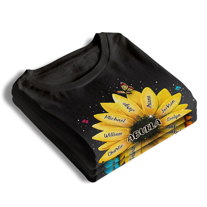 Nana, Shine Bright Like A Flower - Family Personalized Custom Unisex T-shirt, Hoodie, Sweatshirt - Mother's Day, Birthday Gift For Grandma