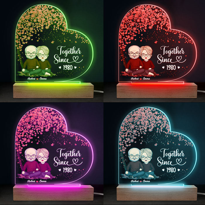 I'm Yours Together Since - Couple Personalized Custom Heart Shaped 3D LED Light - Gift For Husband Wife, Anniversary