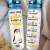 Drink Your Water Right Meow - Cat Personalized Custom Water Tracker Bottle - Gift For Pet Owners, Pet Lovers