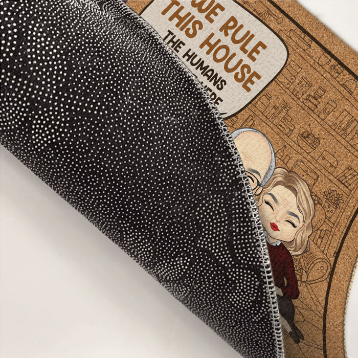 I Rule This House - Dog & Cat Personalized Custom Decorative Mat - Gift For Pet Owners, Pet Lovers