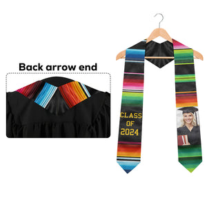 Class Of 2024 Graduate - Personalized Custom Graduation Stole - Upload Image, Graduation Gift