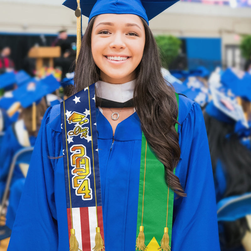 The Class Of 2024 2025 2026 - Personalized Custom Graduation Stole - Graduation Gift