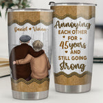 I Love You More The End I Win - Couple Personalized Custom Tumbler - Gift For Husband Wife, Anniversary