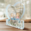 We're Forever Linked Together - Family Personalized Custom Shaped Acrylic Plaque - Mother's Day, Birthday Gift For Mom From Daughters