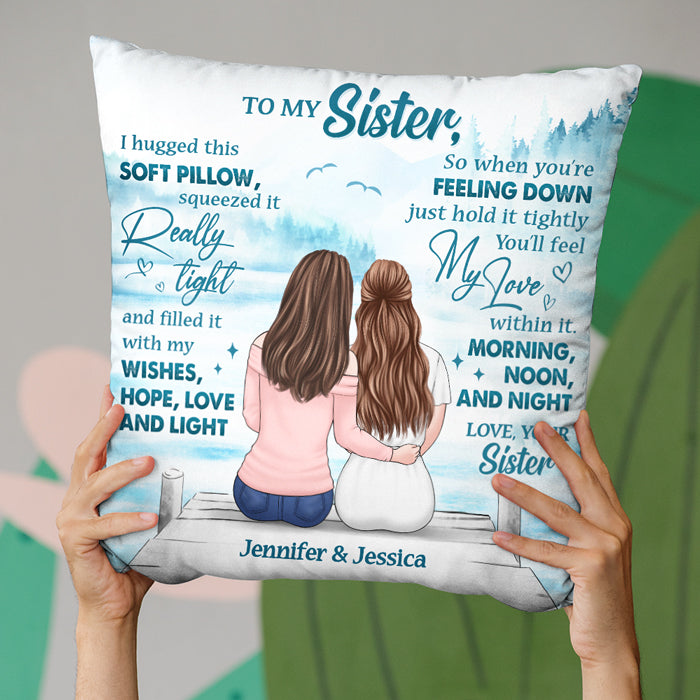 I Fill It With My Hope, Love & Light - Bestie Personalized Custom Pillow - Gift For Best Friends, BFF, Sisters
