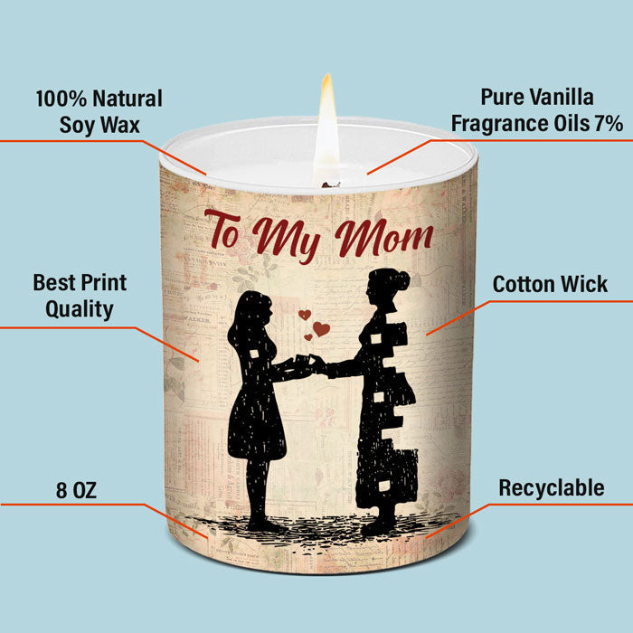 I Am Everything You Help Me To Be - Family Personalized Custom Smokeless Scented Candle - Gift For Mom From Daughter