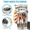 We’re Made Of Sarcasm, Wine & Everything Fine - Bestie Personalized Custom Tumbler - Gift For Best Friends, BFF, Sisters