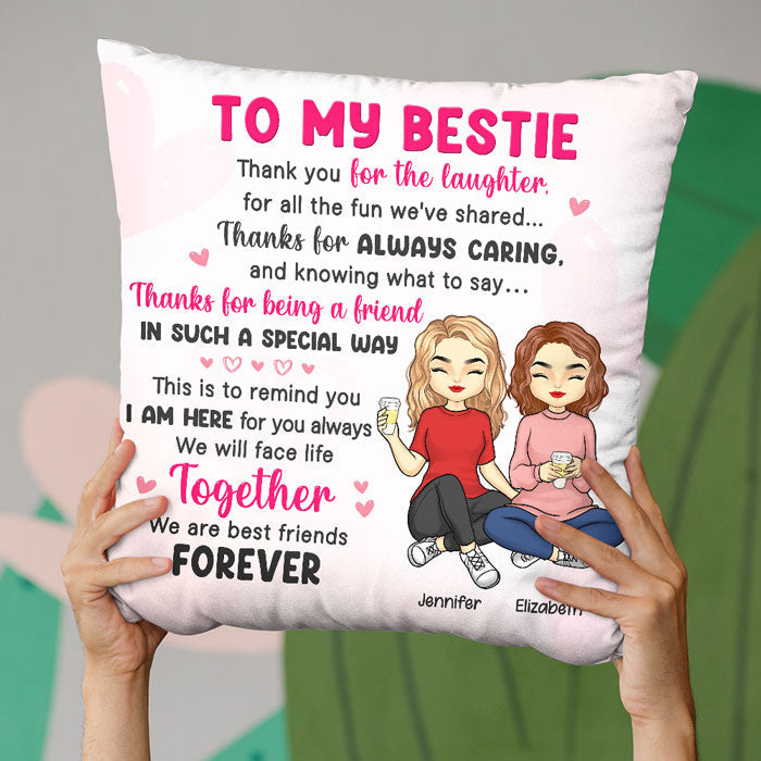 Thank You For All The Fun - Bestie Personalized Custom Pillow - Gift For Best Friends, BFF, Sisters