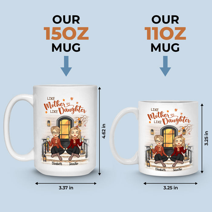 The Love Between Us Lasts Forever - Family Personalized Custom Mug - Mother's Day, Birthday Gift For Mom From Daughter