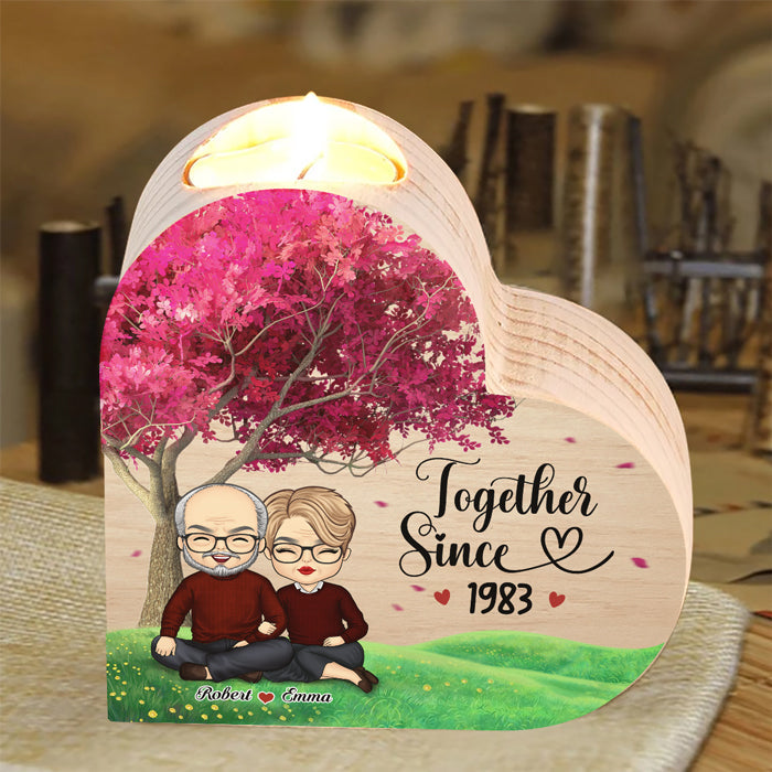 I'm Yours, No Return Or Refund - Couple Personalized Custom Heart Shaped Candle Holder - Gift For Husband Wife, Anniversary