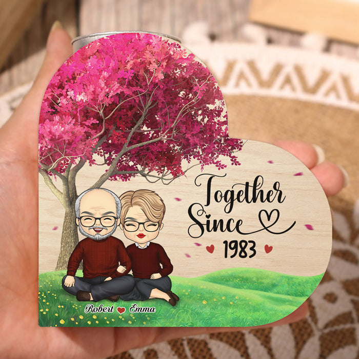 I'm Yours, No Return Or Refund - Couple Personalized Custom Heart Shaped Candle Holder - Gift For Husband Wife, Anniversary