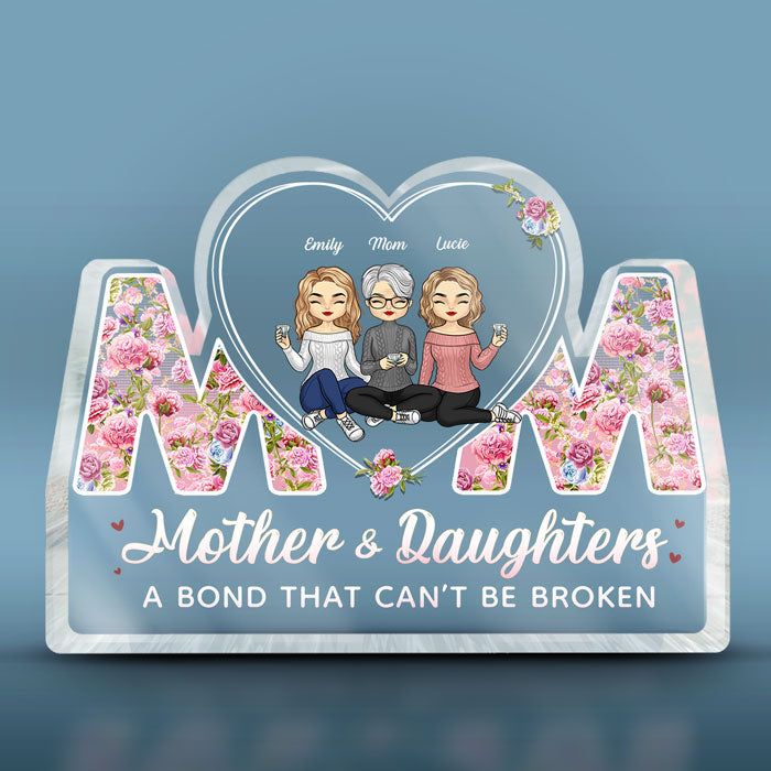 Everything We Are Is Because Of You Mom - Family Personalized Custom Shaped Acrylic Plaque - Mother's Day, Birthday Gift For Mom