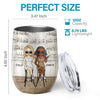 Here's To Another Year Of Bonding - Bestie Personalized Custom Wine Tumbler - Gift For Best Friends, BFF, Sisters
