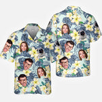 Custom Photo Tropical Summer Vibe - Family Personalized Custom Face Unisex Hawaiian Shirt - Gift For Family, Pet Owners, Pet Lovers