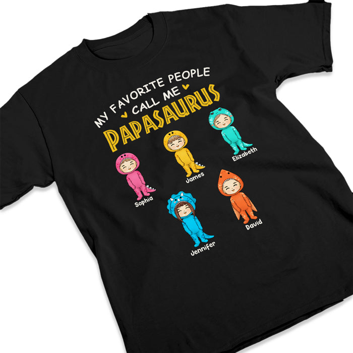 My Favorite People Call Me Nanasaurus - Family Personalized Custom Unisex T-shirt, Hoodie, Sweatshirt - Mother's Day, Birthday Gift For Grandma