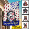 The American Family - 4th Of July Decoration - Personalized Dog Flag