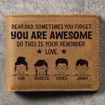 You Are Awesome Dad - Personalized Bifold Wallet - Gift For Dad