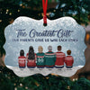 Brothers & Sisters Never Apart, Maybe In Distance But Never At Heart - Family Personalized Custom Ornament - Wood/Aluminum Benelux Shaped - New Arrival Christmas Gift For Siblings, Brothers, Sisters