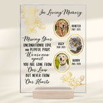 Missing You Unconditional Love And Playful Paws - Upload Image - Personalized Acrylic Plaque