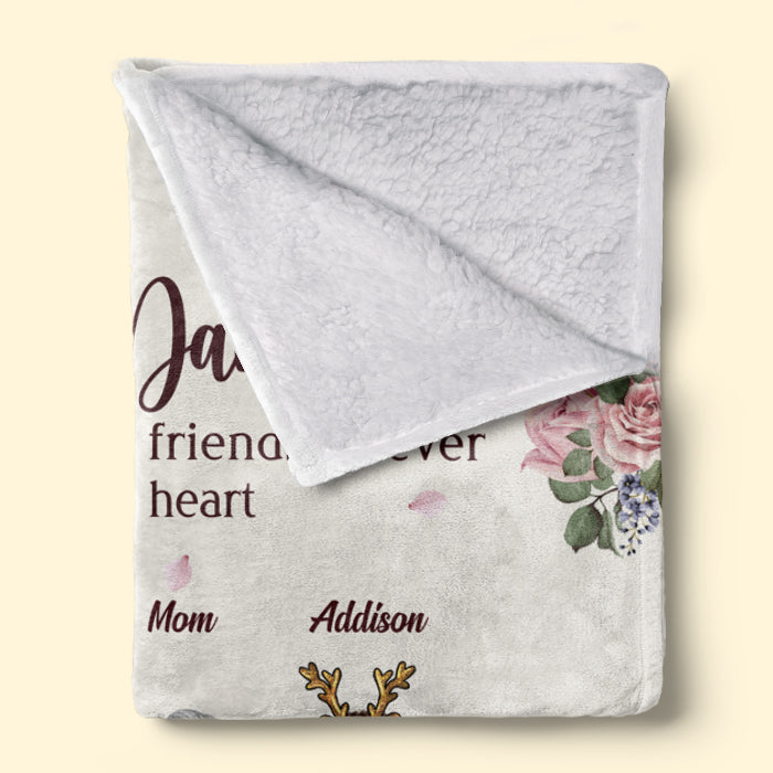 To Us, You Are The World - Family Personalized Custom Blanket - Christmas Gift For Mother From Daughter