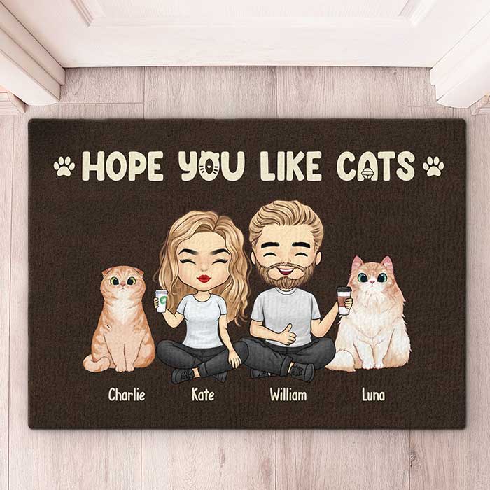 Hope You Like Cats - Cat Personalized Custom Decorative Mat - Gift For Pet Owners, Pet Lovers