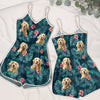 Custom Photo Tropical Summer Vibe - Dog & Cat Personalized Custom Sleeveless Romper - Gift For Pet Owners, Pet Lovers