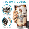 Easily Distracted By Books & Dogs - Personalized Tumbler - Gift For Dog Lovers, Dog Owners, Dog Gift, Gift For Pet Lovers